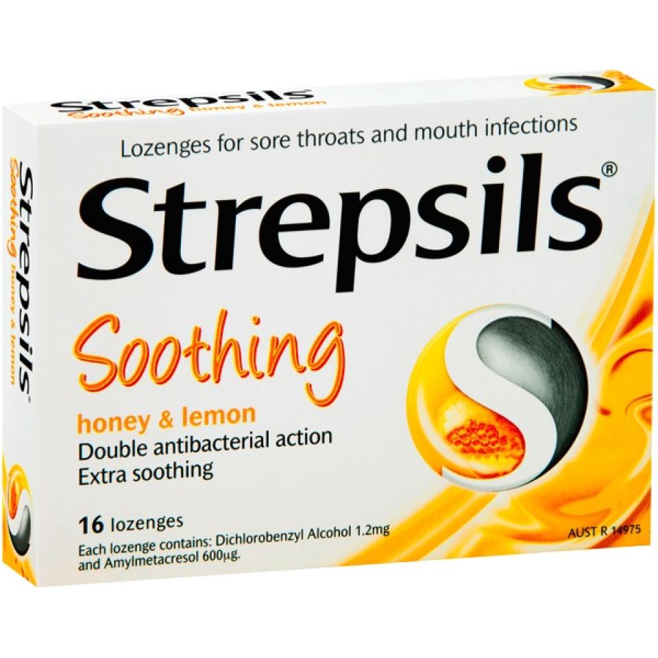Strepsils Lozenges Honey & Lemon Pack Of 16