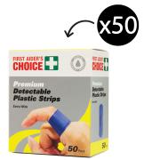 Integrity Health & Safety Indigenous Adhesive Plastic Strips Blue Detectable Pack 50