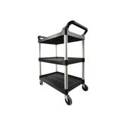 Rubbermaid Commercial Utility Cart with Swivel Casters Black