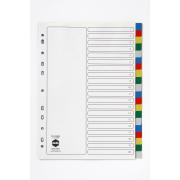 Marbig Dividers Polypropylene Coloured Tab A4 White 20 Tab