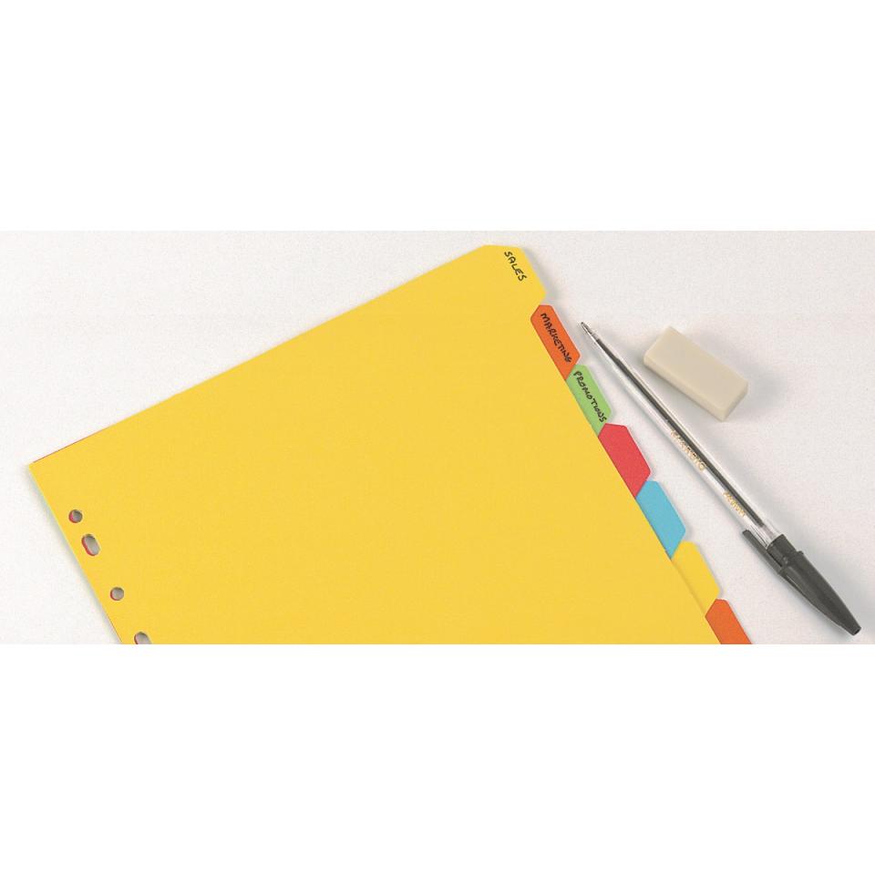 Marbig Dividers Manilla Erasable A4 Coloured 10 Tab Winc