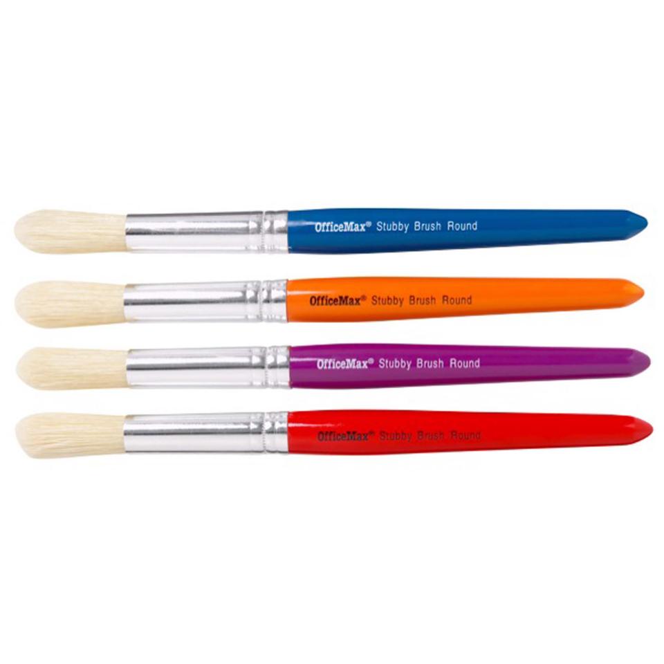 Winc Winc Stubby Round Paint Brush Hog Hair Assorted Colours Each | Winc