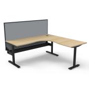 Rapidline Halo Static Corner Workstation 1800(W)x1800(D) with Screen & Cable Tray