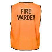 Prime Mover MV118 Printed Fire Warden Day Vest Orange