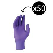 PURPLE NITRILE -XTRA Hi Risk Exam Gloves Medium Box 50