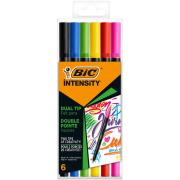 Bic Intensity Dual Tip Felt Pen Box Of 6