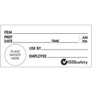 FFSA Removable Shelf Life Label 102 x 47mm Roll of 500
