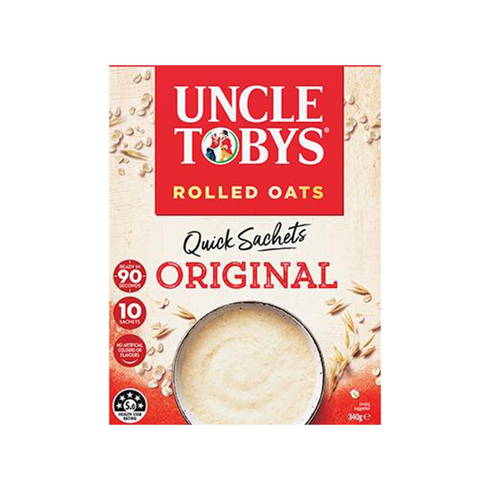 Uncle Toby's Original Quick Oats 340g Sachets 10 | Winc