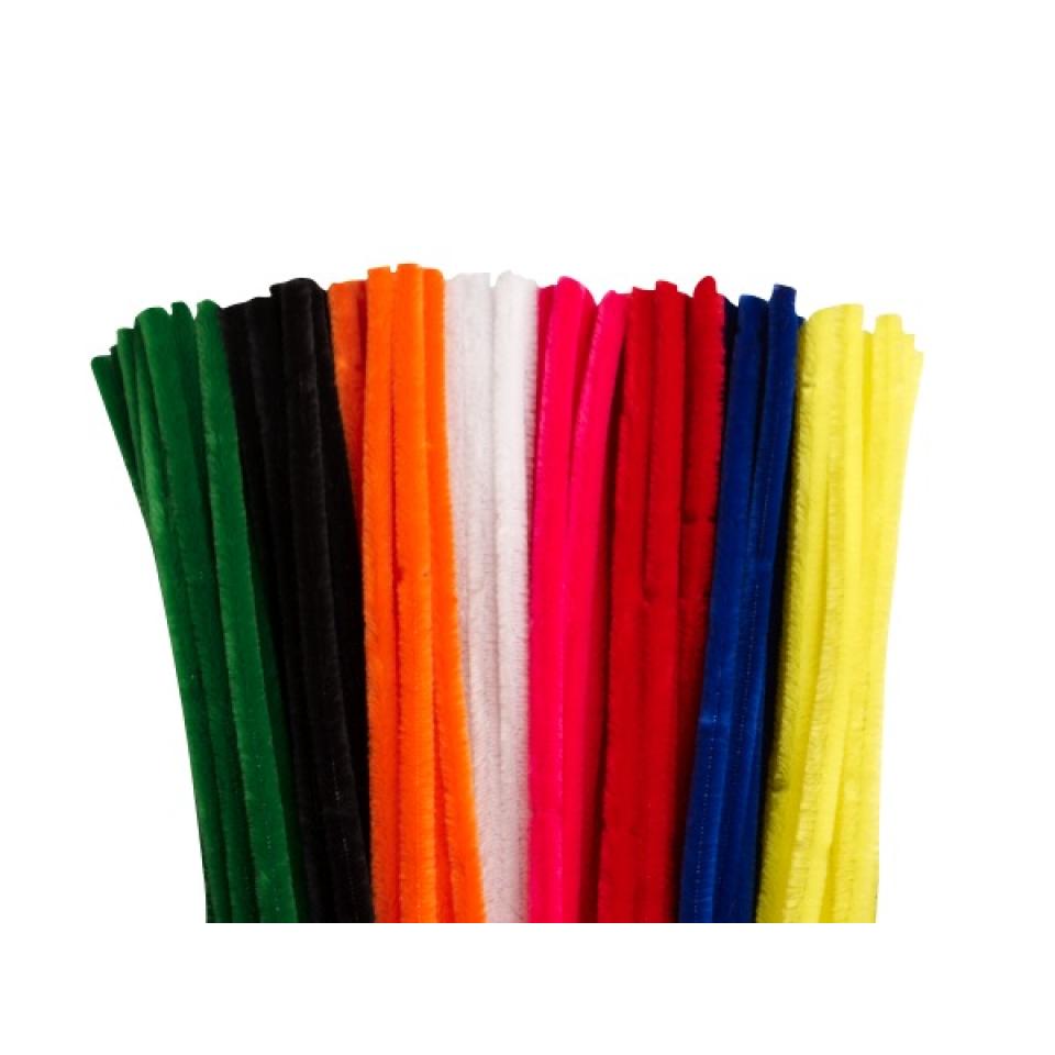 Colorific Chenille Pipecleaners 12x300mm Assorted Colours Pack Of 100