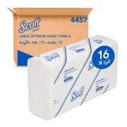 Scott Large Optimum Folded Paper Hand Towels 4457 16 Packs 2400 Towels