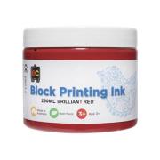 Educational Colours Block Printing Ink 250ml Red