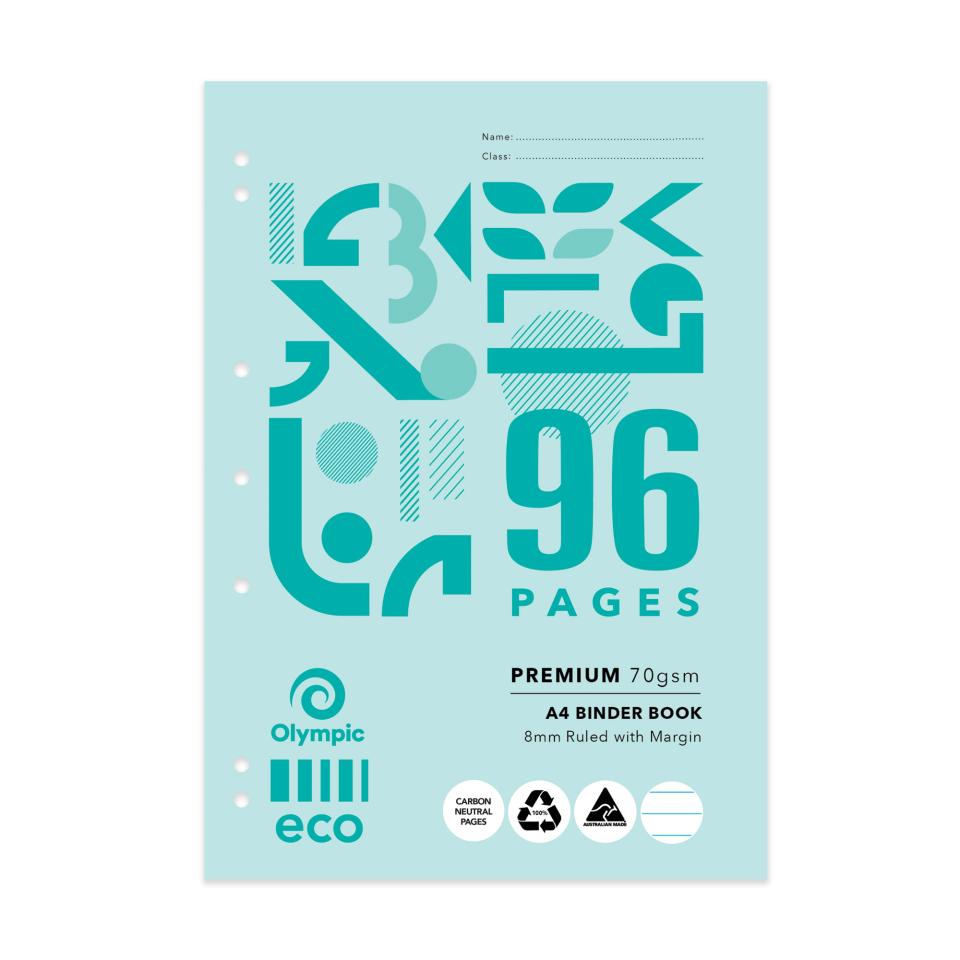 Olympic Eco B896p Binder Book A4 96 Page 8mm