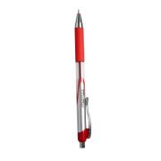 Officemax Red Ballpoint Pen 1.0mm Rubber Grip Pack Of 12
