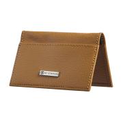 M By Staples Leather Business Card Case 2 Pocket Camel