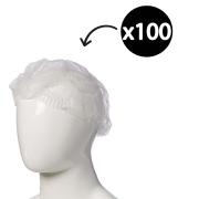 ProSafe Disposable Crimped Mob Cap 21' PP White Pack 100