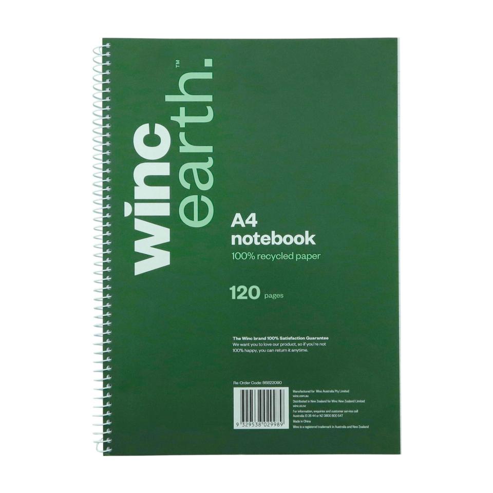 Winc Earth Spiral Notebook A4 120 Page