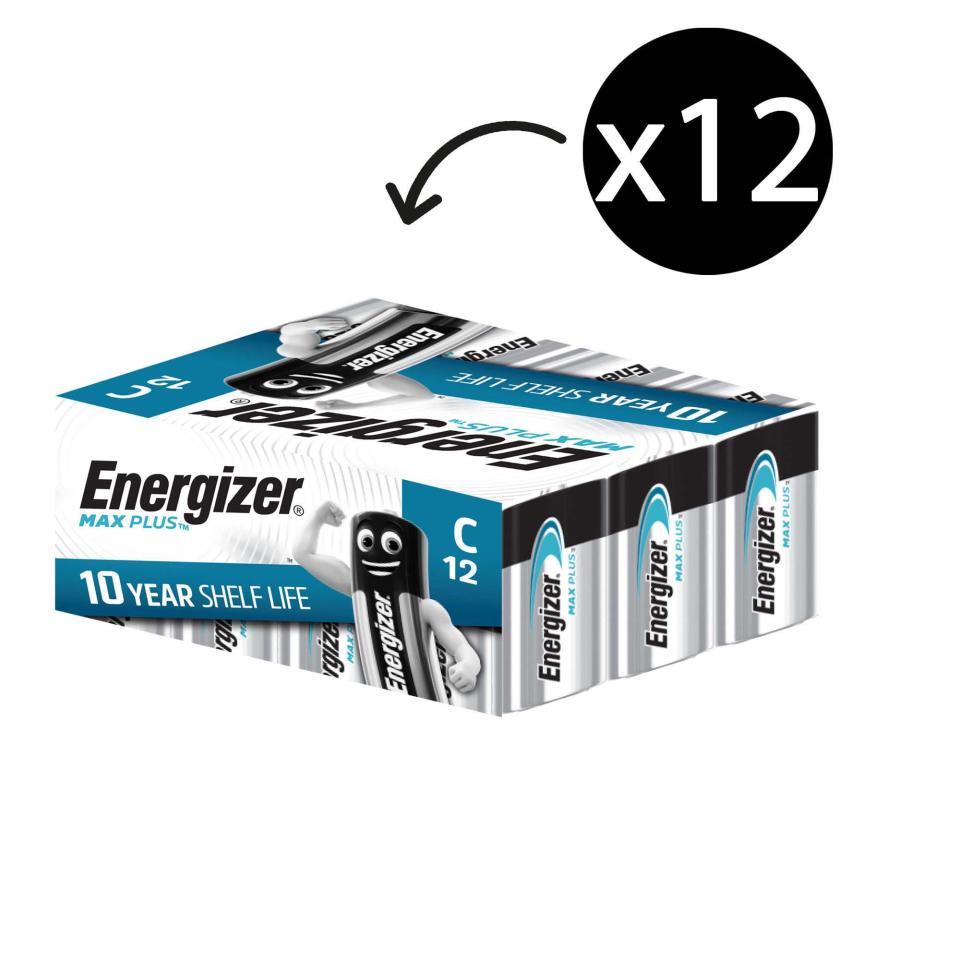 Energizer Batteries Max Plus Performance C Pack 12 | Winc