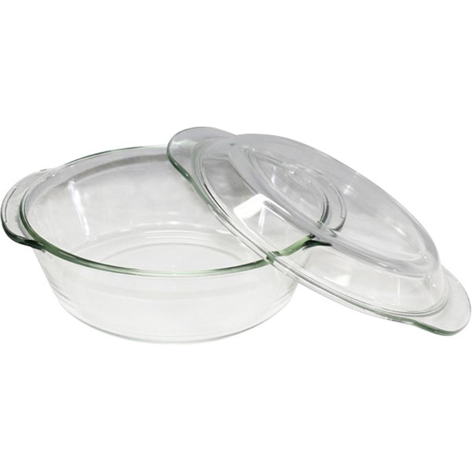 Connoisseur Glass Casserole Dish With Lid Round 2L