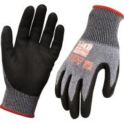 Paramount Safety and Arax Wet Grip Gloves Cut D Cut Resistant Nitrile Palm Grey Pair