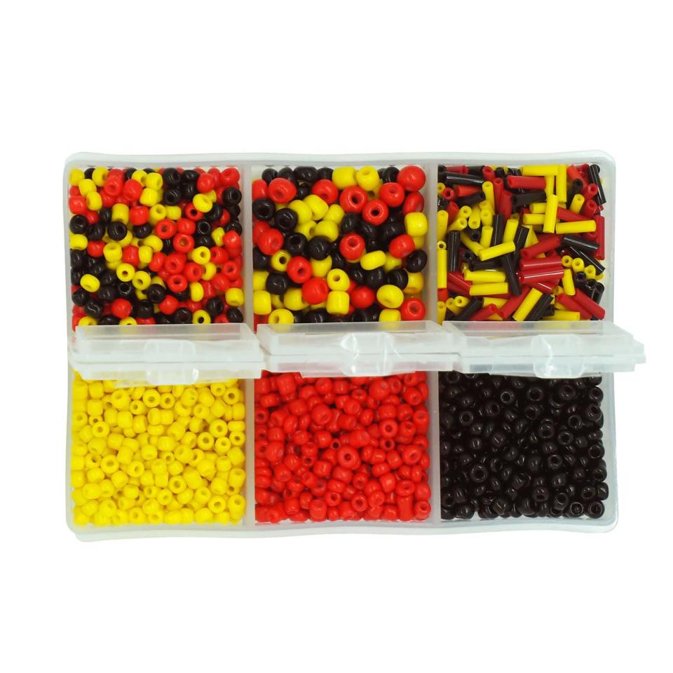 Arbee Beads Box Red Yellow And Black 60g Image