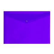 Winc Document Wallet Polypropylene Button A4 Purple