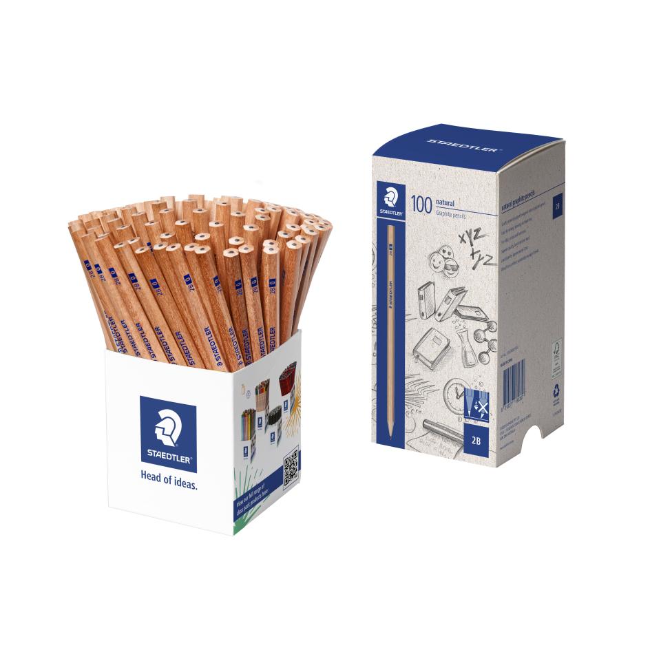 Staedtler Graphite Natural Pencils 2B Cup 100