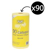 Tuf Calypso Food Service Antibacterial Wipes Yellow Roll 90 Sheets