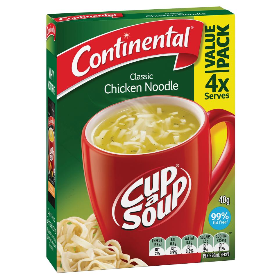 Continental Cup-A-Soup 40g Chicken Noodle Pack 4 | Winc