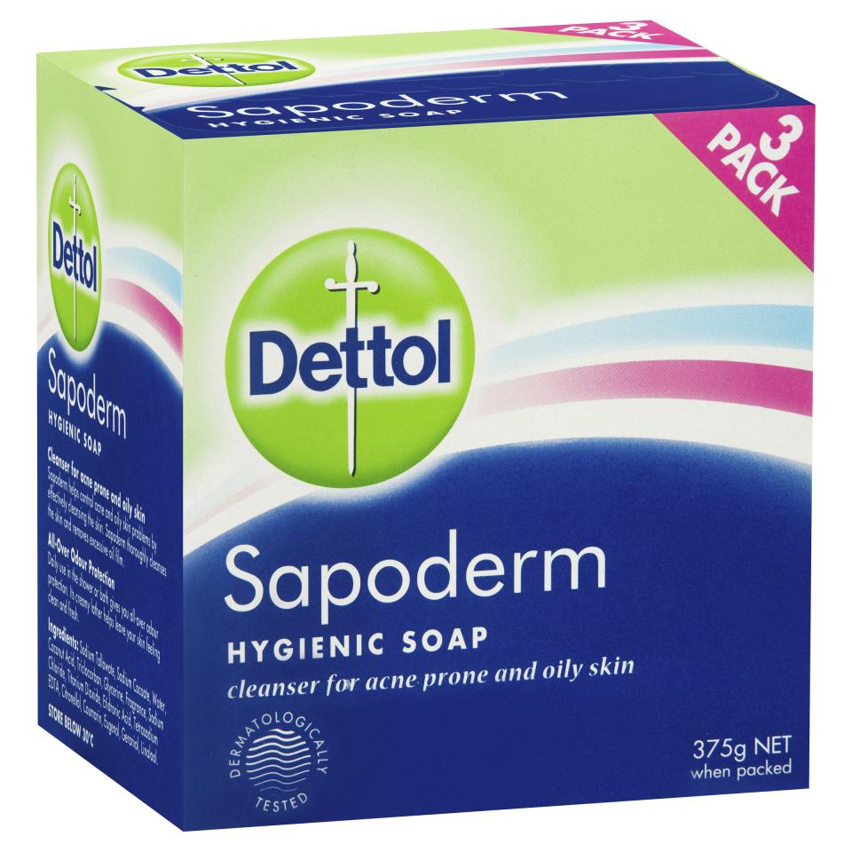 Dettol Sapoderm Medicated Soap Pack 3 Winc