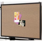 Quartet Colour Cork Board 600 x 900mm Black Wood Frame