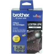 Brother LC67BK-2PK Black Ink Cartridge - 2-Pack