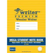 Wonder Writer Eb6587 Mega Student Notebook Qld Year 3/4 Ruled Red Margin 64 Pages