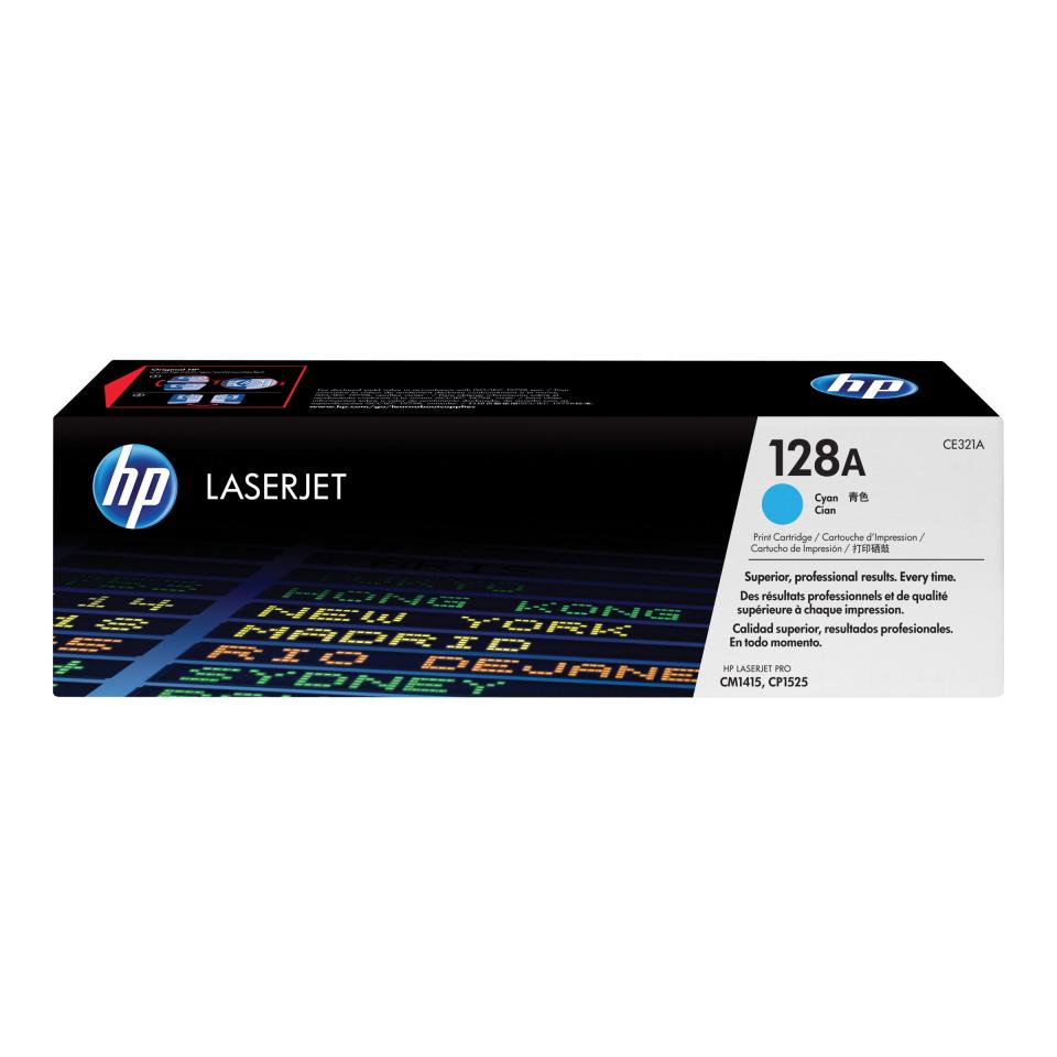 HP LaserJet 128A Cyan Toner Cartridge - CE321A