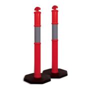 Paramount Safety T Top Temp Bollard With Reflective Strip 6 kg Base Each