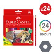 Faber-castell Classic Colour Pencils Assorted - Pack of 24   