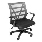 Vienna Operator Chair Mesh Back with Arms Silver