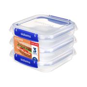 Sistema Klip It Plus Rectangle Container 520ml Pack 3