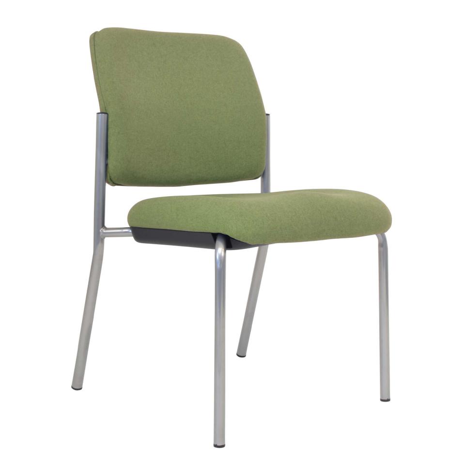 Buro Lindis 4 Leg Chair No Arms with Safetex Olive | Winc