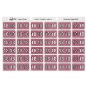 Avery 18 Side Tab Colour Coding Labels for Lateral Filing - 25 x 38mm - Pink - 180 Labels