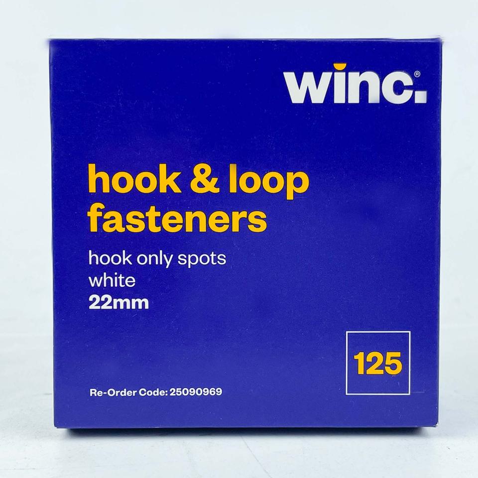 Winc Hook Only Fasteners Spot 22mm White Pack Of 125