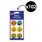 Avery Merit and Reward Stickers Cartoon Band 30 mm diameter Pack 102