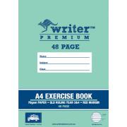 Writer Premium A4 Exercise Book Qld Year 3/4 Ruled Red Margin 70gsm 48 Pages