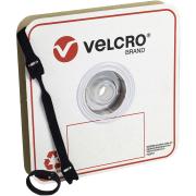 VELCRO Brand One-Wrap Adjustable Wrap Black 25 x 200mm Tie Roll Pack 100
