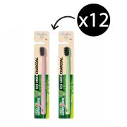 Diaguru Dental Eco Adult Toothbrush Recycled Bamboo Fibre Plastic Handle Soft Nylon Bristles Box 12