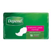 Depend 19940 Incontinence Pad Anatomic Normal Pack 16 Carton Of 4