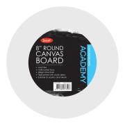 Jasart Academy Round Canvas Board 8 Inch White