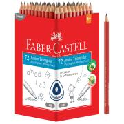 Faber Castell 116572-HB Junior Triangular Grip HB Writing Pencil - Box 72