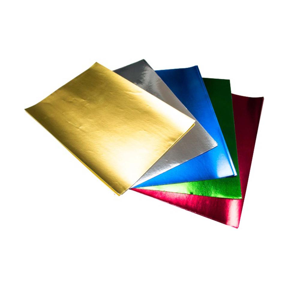 Rainbow A4 Single-sided Foil Sheets Assorted Colours Pack 40 Image