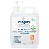 Integrity Health & Safety Indigenous Germ Buster Antibacterial Hand Sanitiser Gel 1 Litre