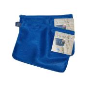 Colby Nylon Mesh Zippered Bag A5 Blue
